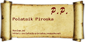 Polatsik Piroska névjegykártya